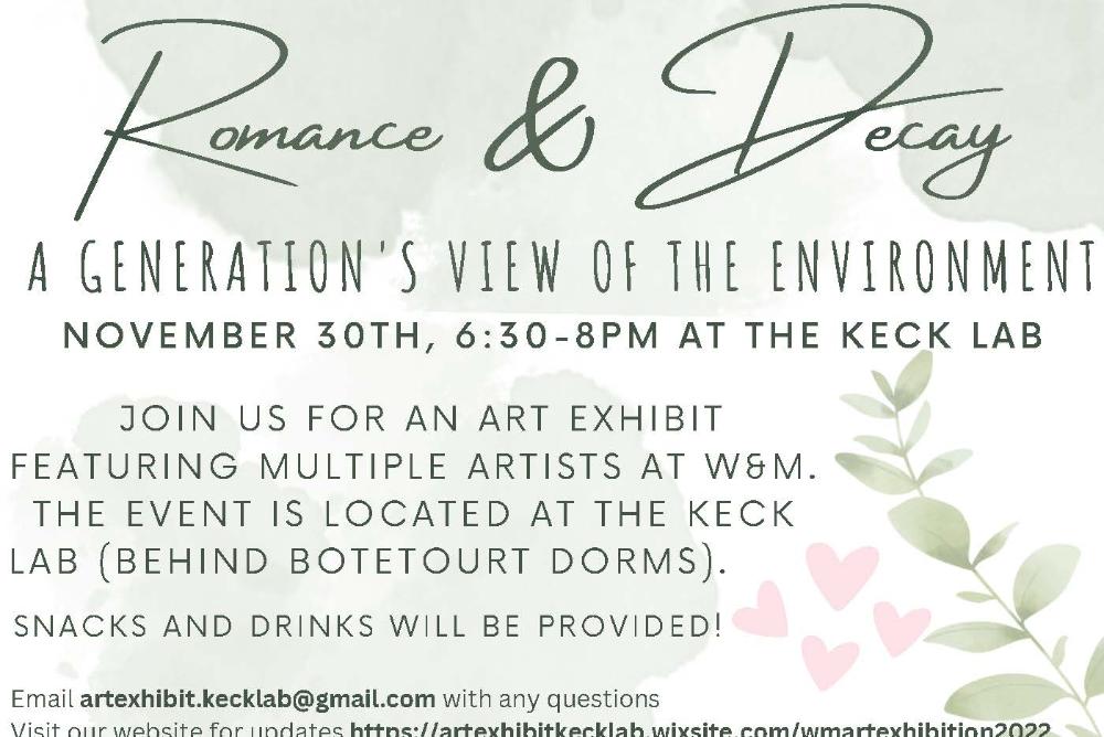 Romance & Decay exhibition flyer