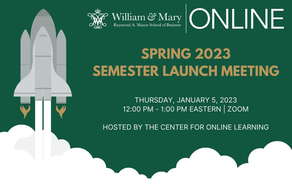 Spring 2023 Semester Launch Meeting