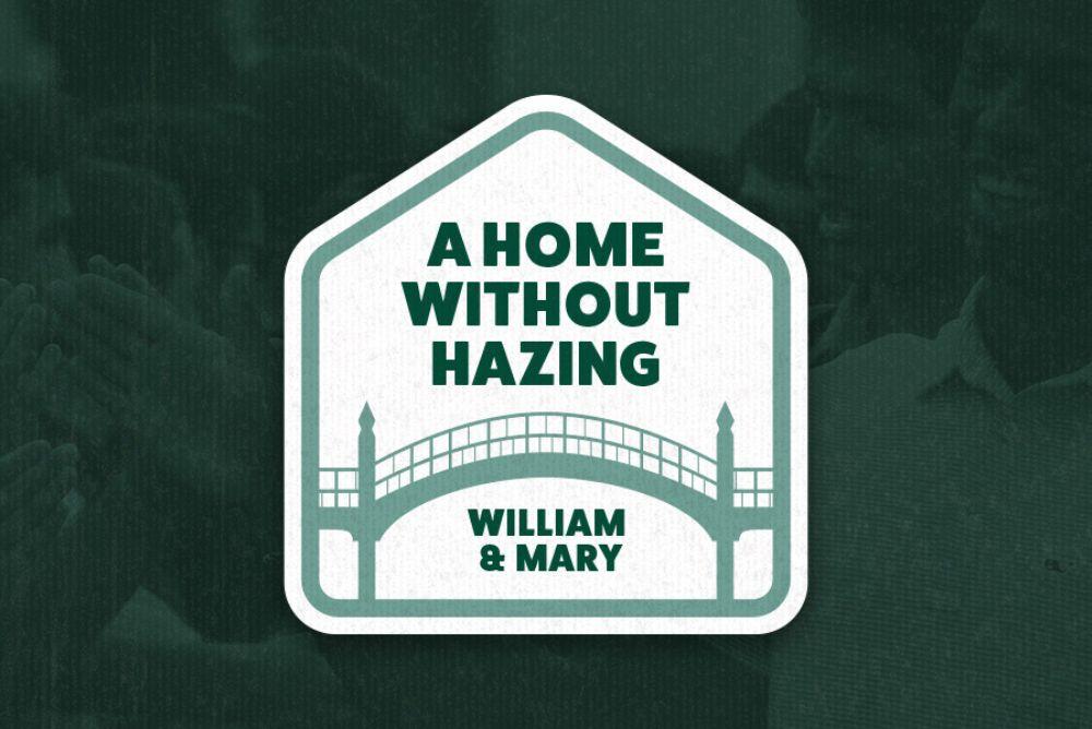 Home Without Hazing graphic on green background