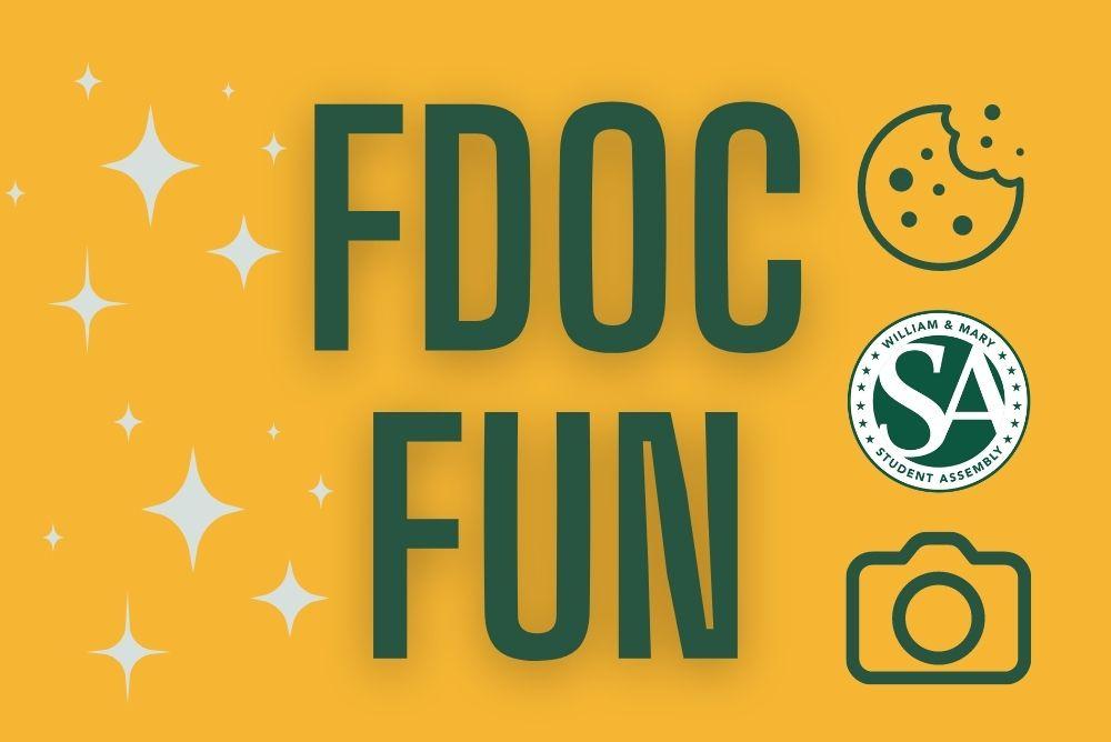 FDOC text with cookie, camera, and SA logo