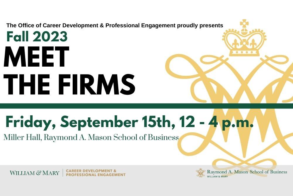 Office of Career Development & Professional Engagement Fall Meet the Firms