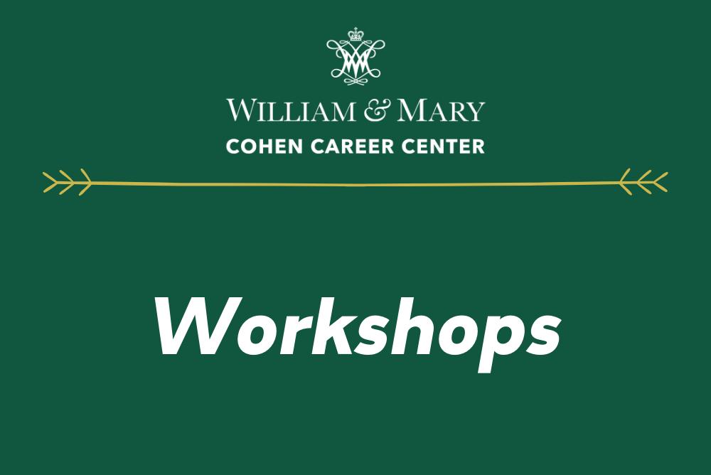 Workshops at Cohen