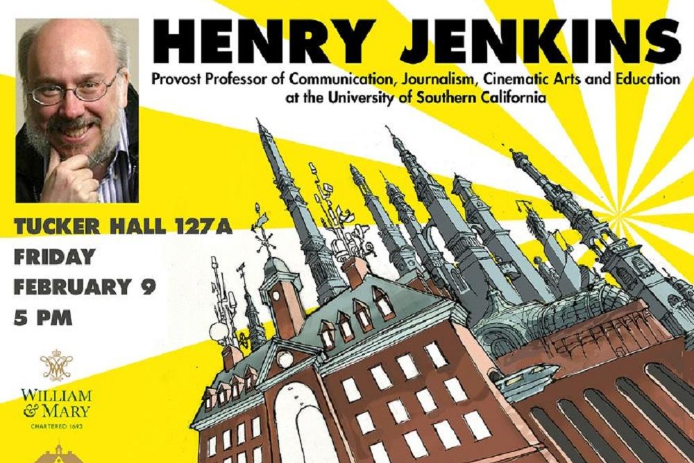 Poster for Henry Jenkins: Popular Culture and the Civic Imagination