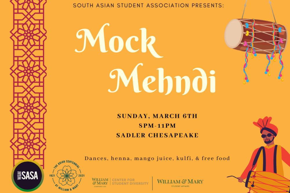 South Asian Student Association Presents: Mock Mehndi 2022!