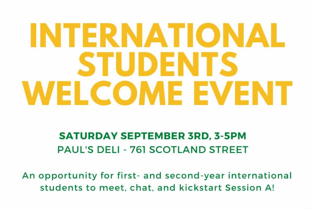 ISA welcome event flyer