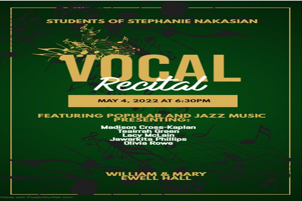 Students of Stephanie Nakasian - Vocal Recital