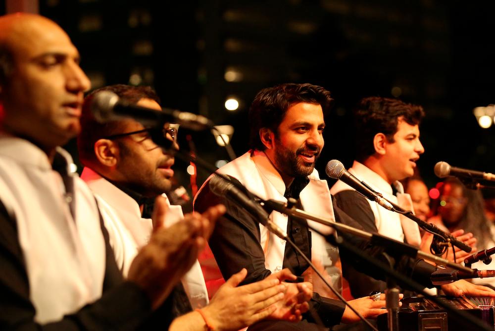 member of Riyaaz Qawwali performing