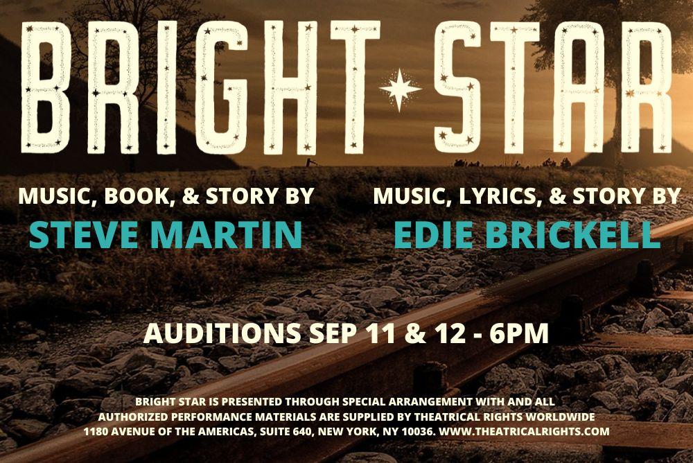 Audition Flier for Bright Star Musical
