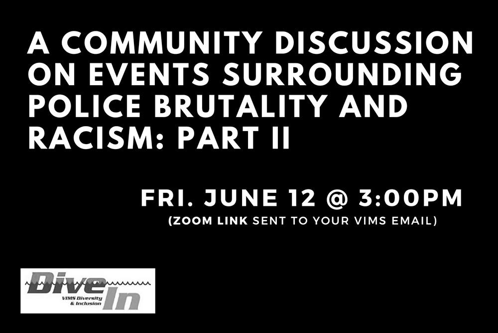 VIMS community discussion on events surrounding police brutality and racism