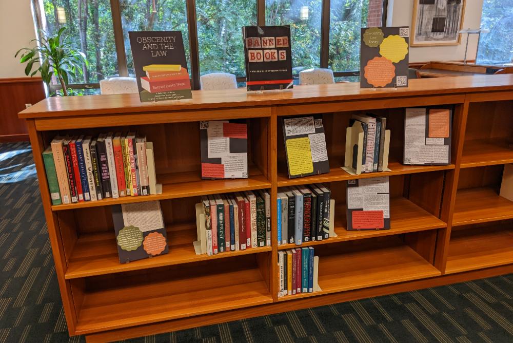 Photo of the display located on the first floor of the law library