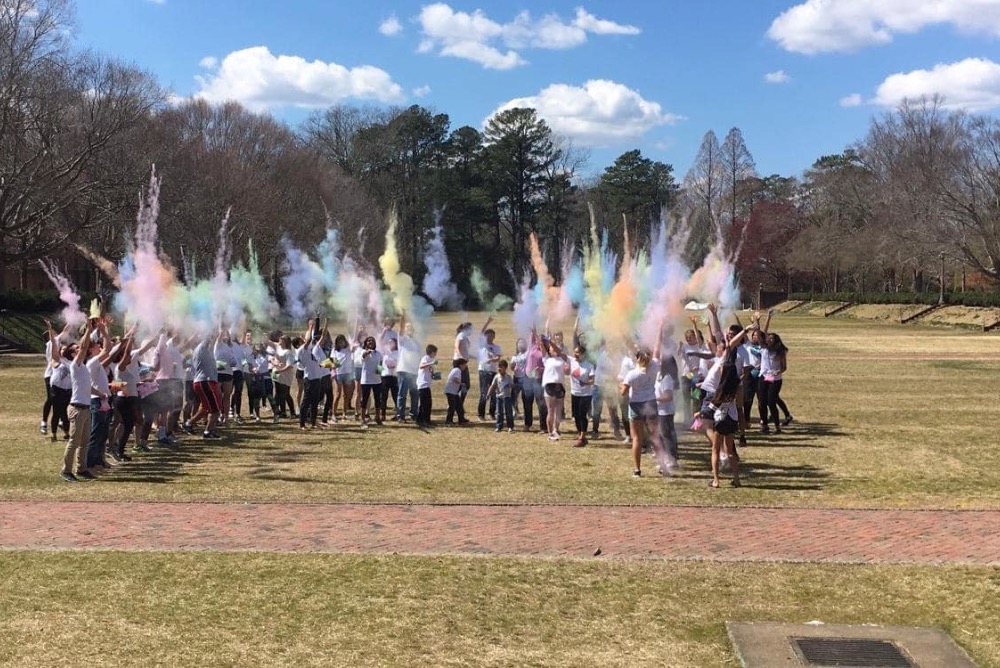 From our previous Holi celebration on campus!