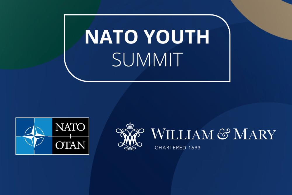 A graphic saying NATO Youth Summit