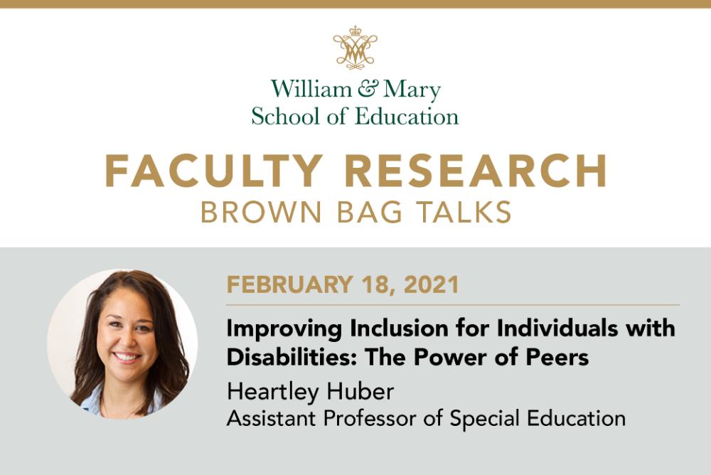 Faculty Research Brown Bag: Heartley Huber