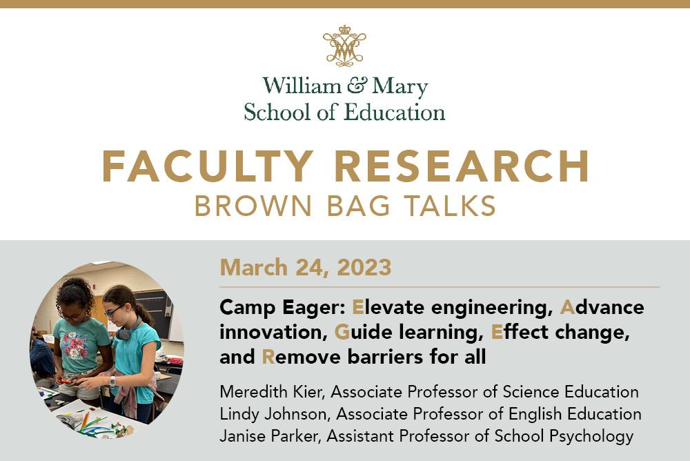 Faculty Research Brown Bag - Camp Eager