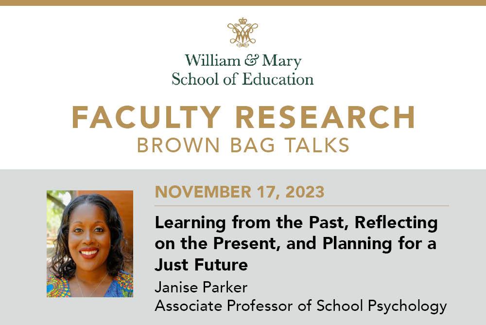 Faculty Research Brown Bag: Janise Parker
