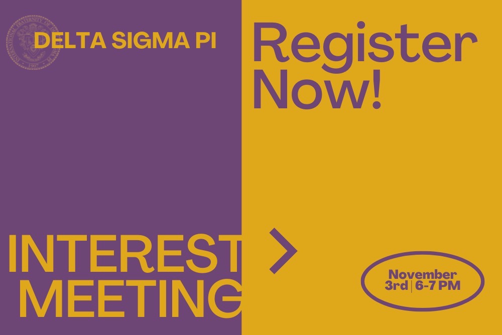 Delta Sigma Pi Interest Meeting: Register Now!