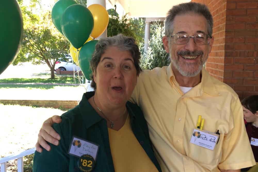 Mary Ann Delano, '82 and Pete Parks, campus minister