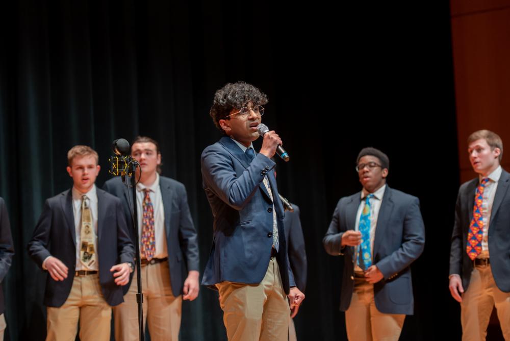 A picture of the Gentlemen from last year's Homecoming Concert