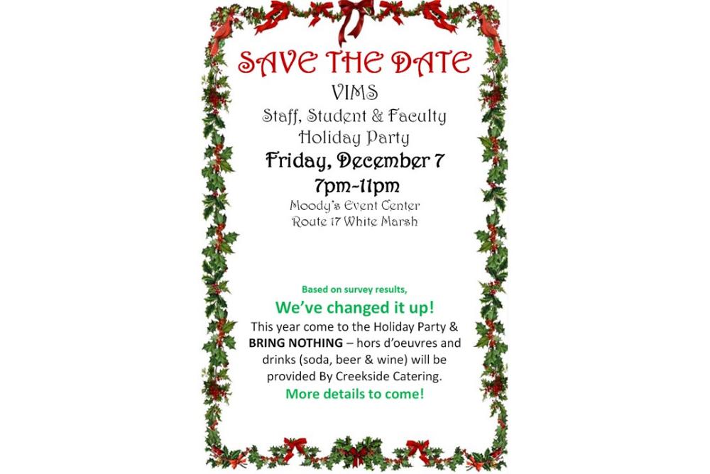 Holiday Party Flyer 2018 VIMS