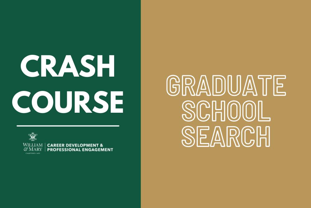 Crash Course - Graduate School Search
