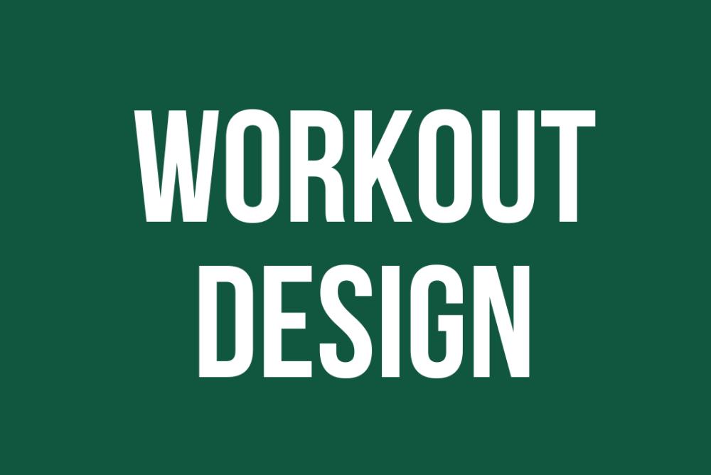 Green background with workout design written in white text