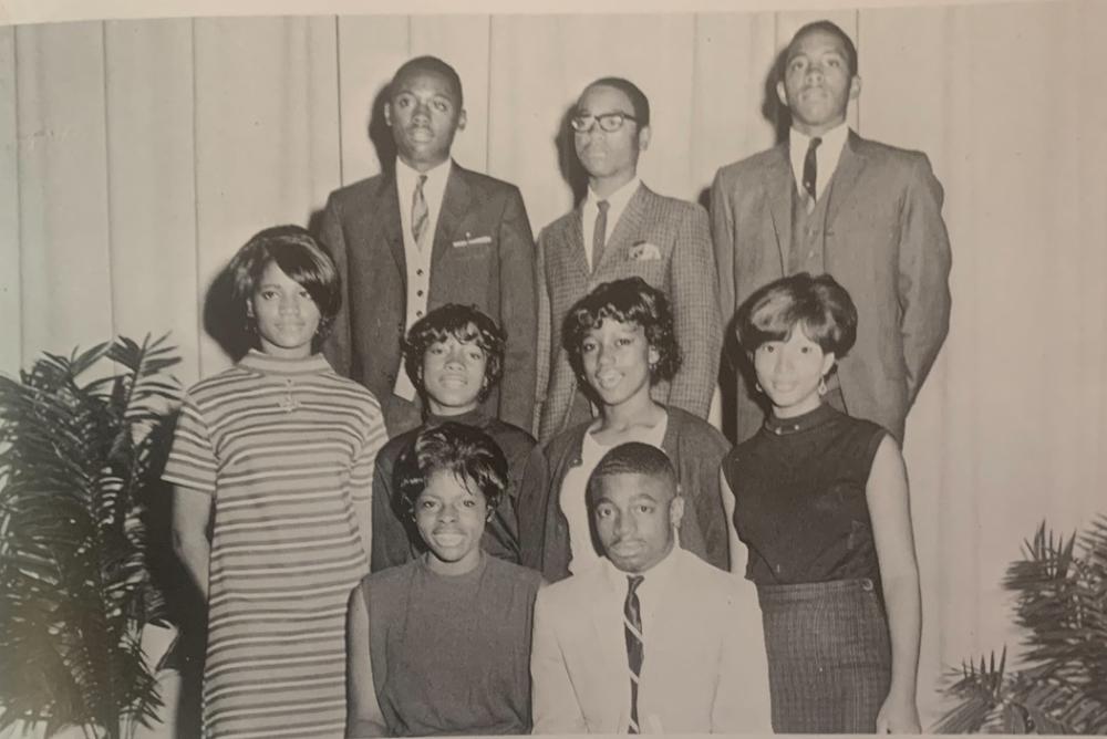 Newspaper photo of Berkeley Junior Class Officers in 1969