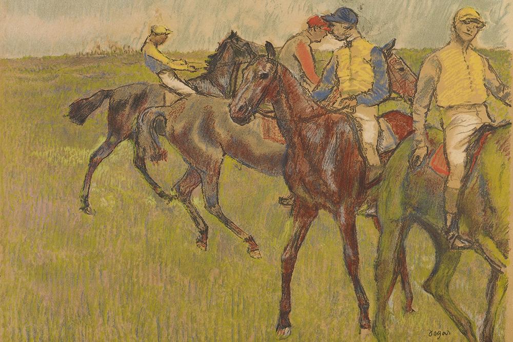 EDGAR DEGAS & AUGUST CLOT | Before the Race, circa 1895 | Color lithograph