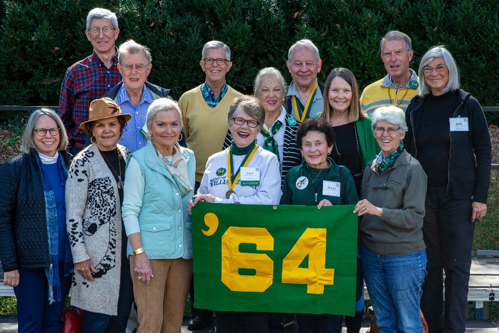 outdoors, ceremony, pin, alumni induction,  wren courtyard