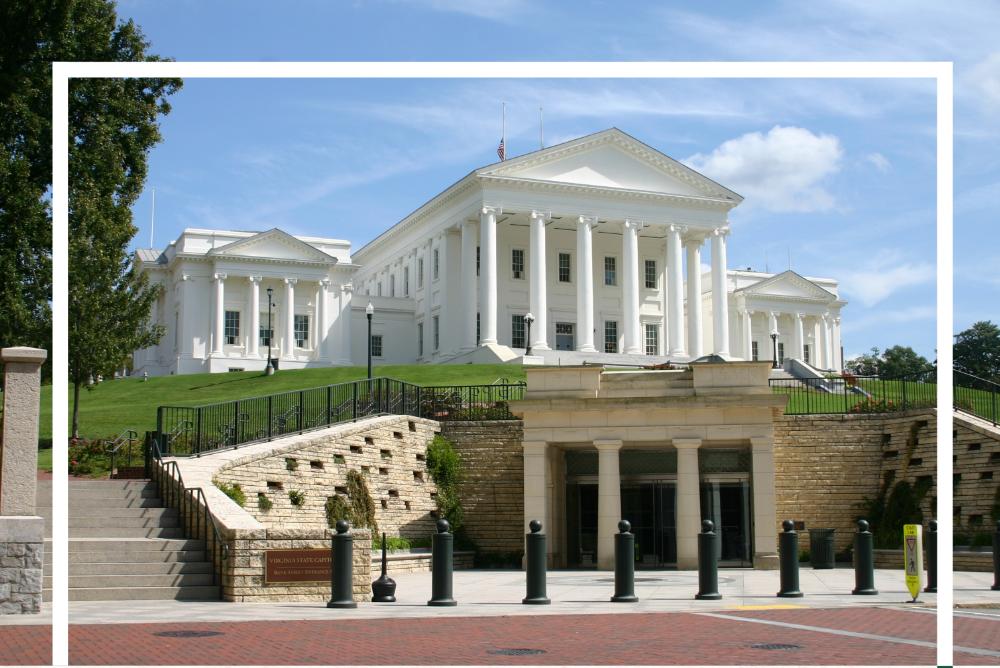 Virginia State Legislature building on a sunny day
