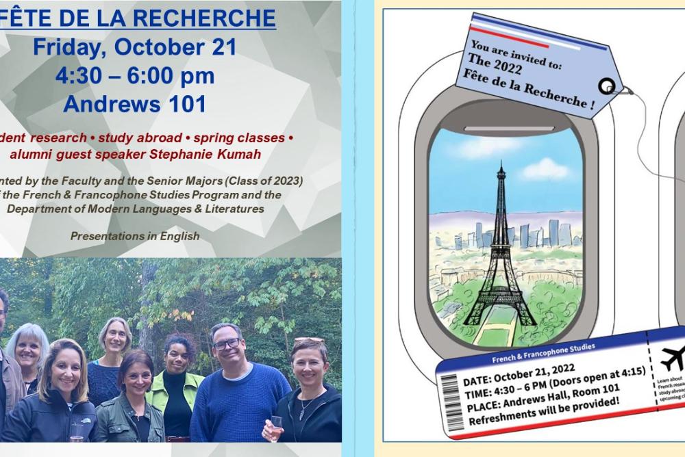 2022 Fête de la Recherche (French & Francophone Studies)