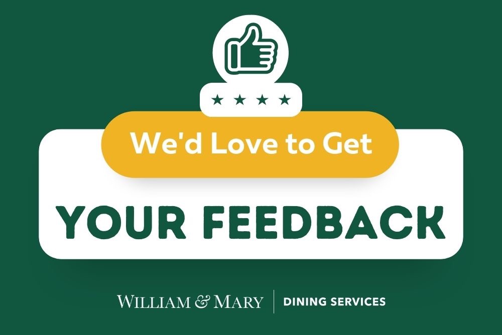 We want your feedback logo