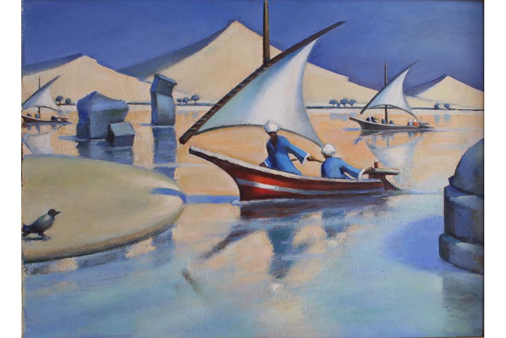 Mahmoud Said (1897-1964), Aswan, undated, oil on canvas, private collection