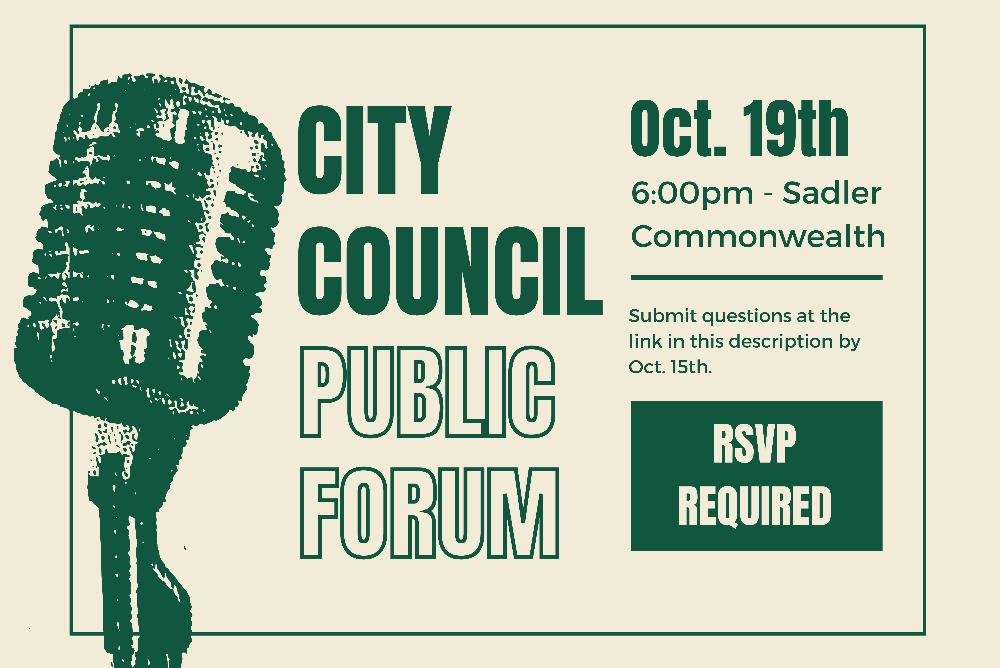 City Council Public Forum Promo