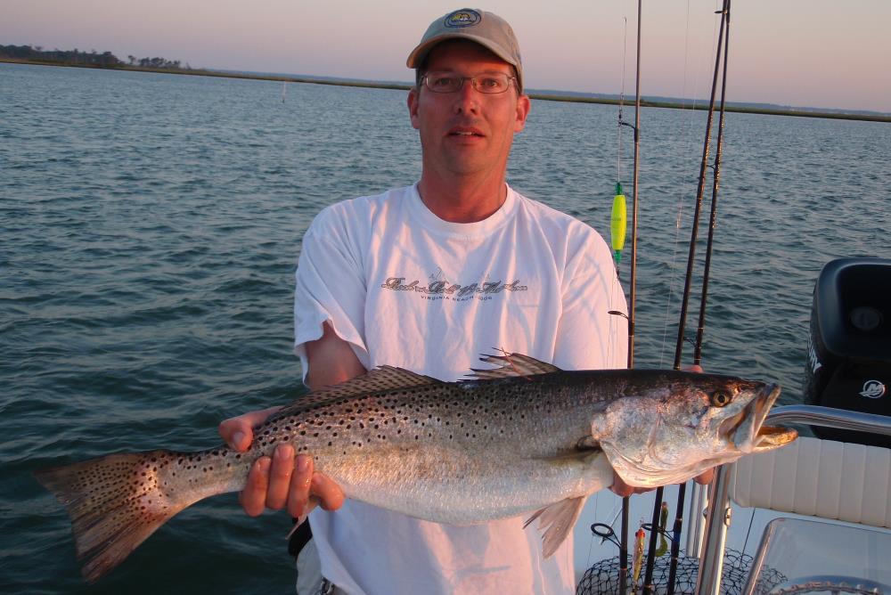 Tagger George Wojcik with speckled trout (c) George Wojcik