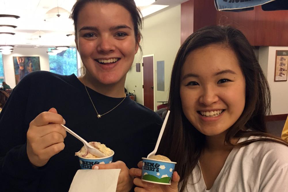 students with ice cream
