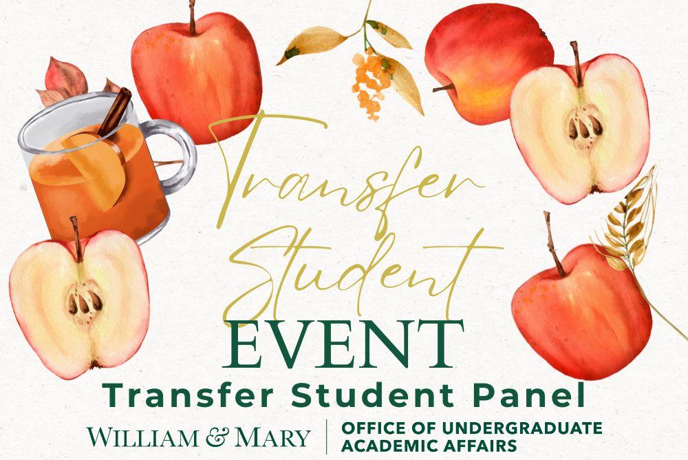 apples, transfer student event, transfer student panel