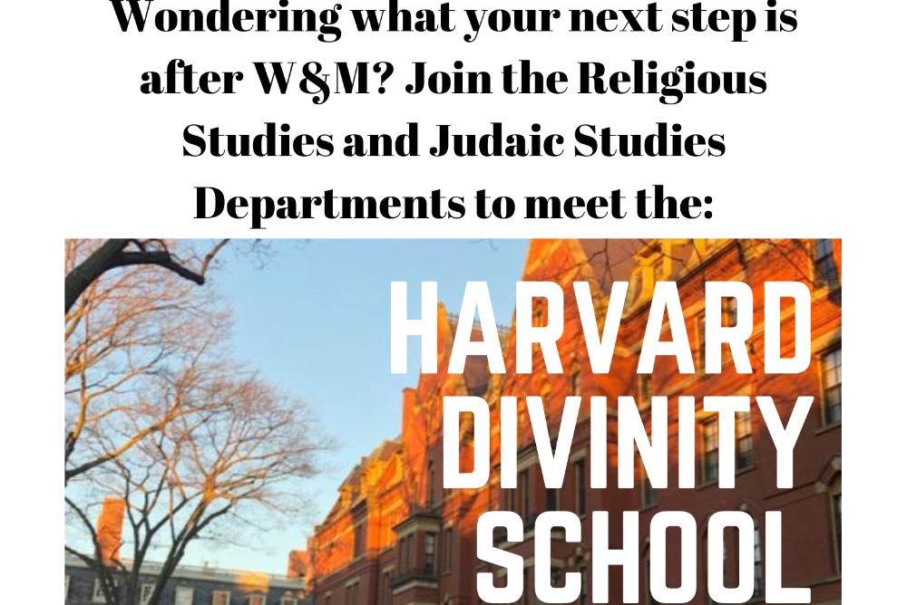 A flyer for the Harvard Divinity Talk on October 18th.