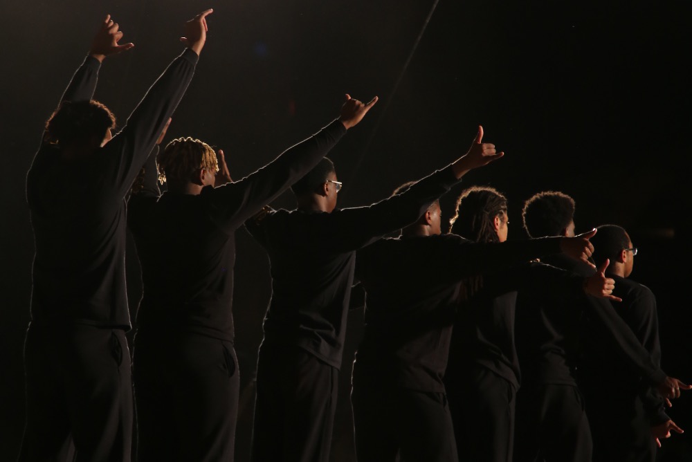 William & Mary's Kappa Pi Chapter of Alpha Phi Alpha Fraternity, Inc. performing at STOMPFEST 2022.