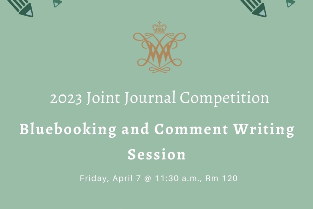 2023 JJC Bluebooking and Comment Writing Session