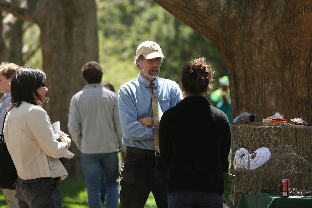 faculty, outside, outdoors, students, trees, research